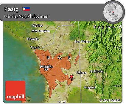 Pasig satellite map .
